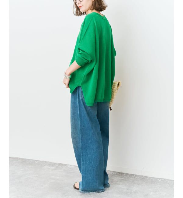 Spick and Span「《新色有り / 追加予約》コットンリネンギマオーバーサイズカーディガン」|カーディガン|