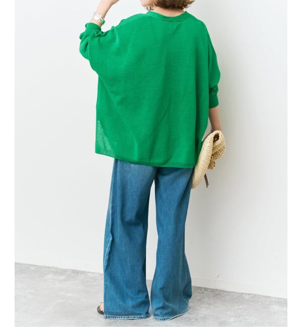 Spick and Span「《新色有り / 追加予約》コットンリネンギマオーバーサイズカーディガン」|カーディガン|