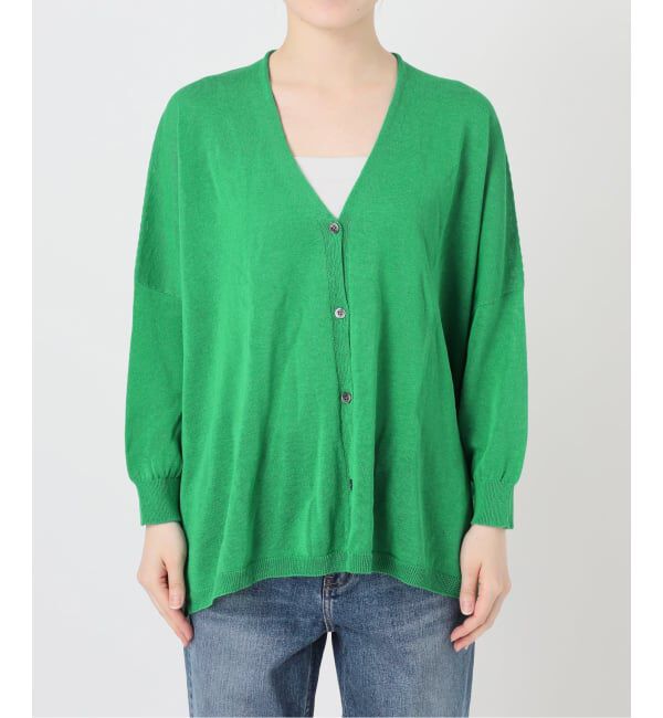 Spick and Span「《新色有り / 追加予約》コットンリネンギマオーバーサイズカーディガン」|カーディガン|