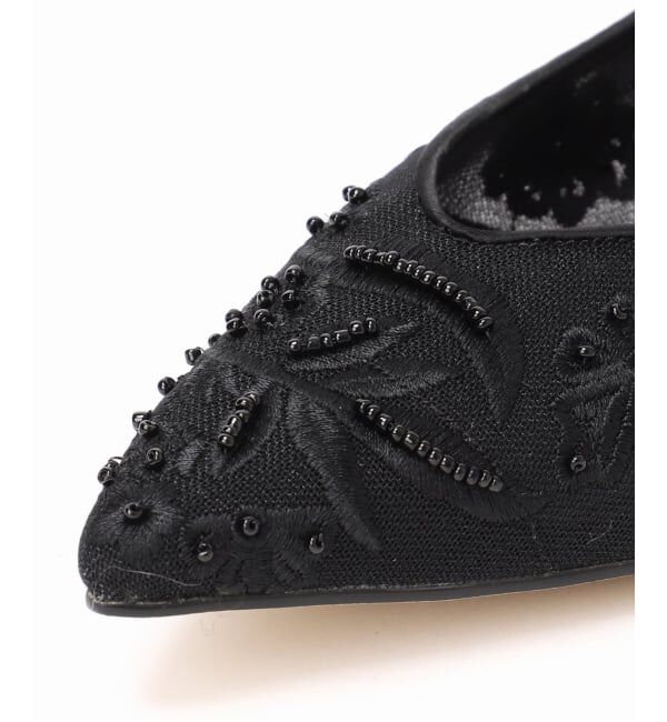  「《追加予約》ポインテッドフラワーエンブロイダリーフラット」|その他|