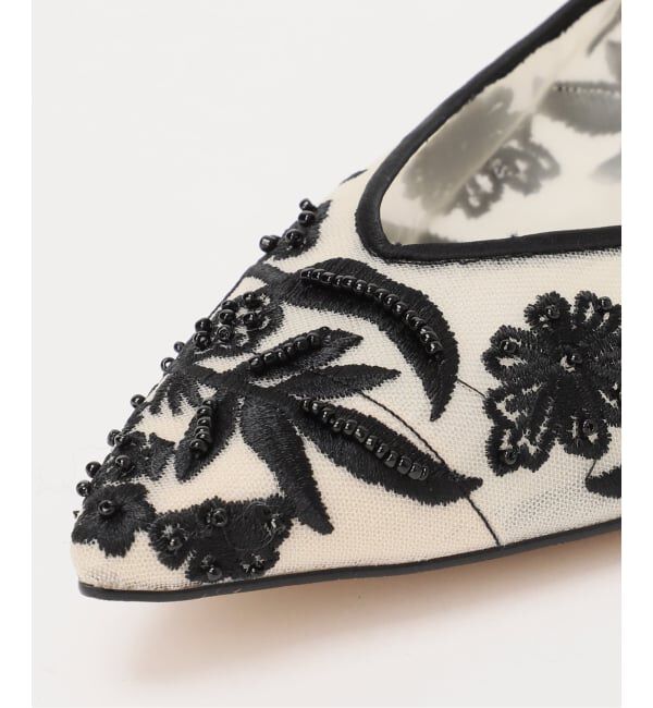  「《追加予約》ポインテッドフラワーエンブロイダリーフラット」|その他|