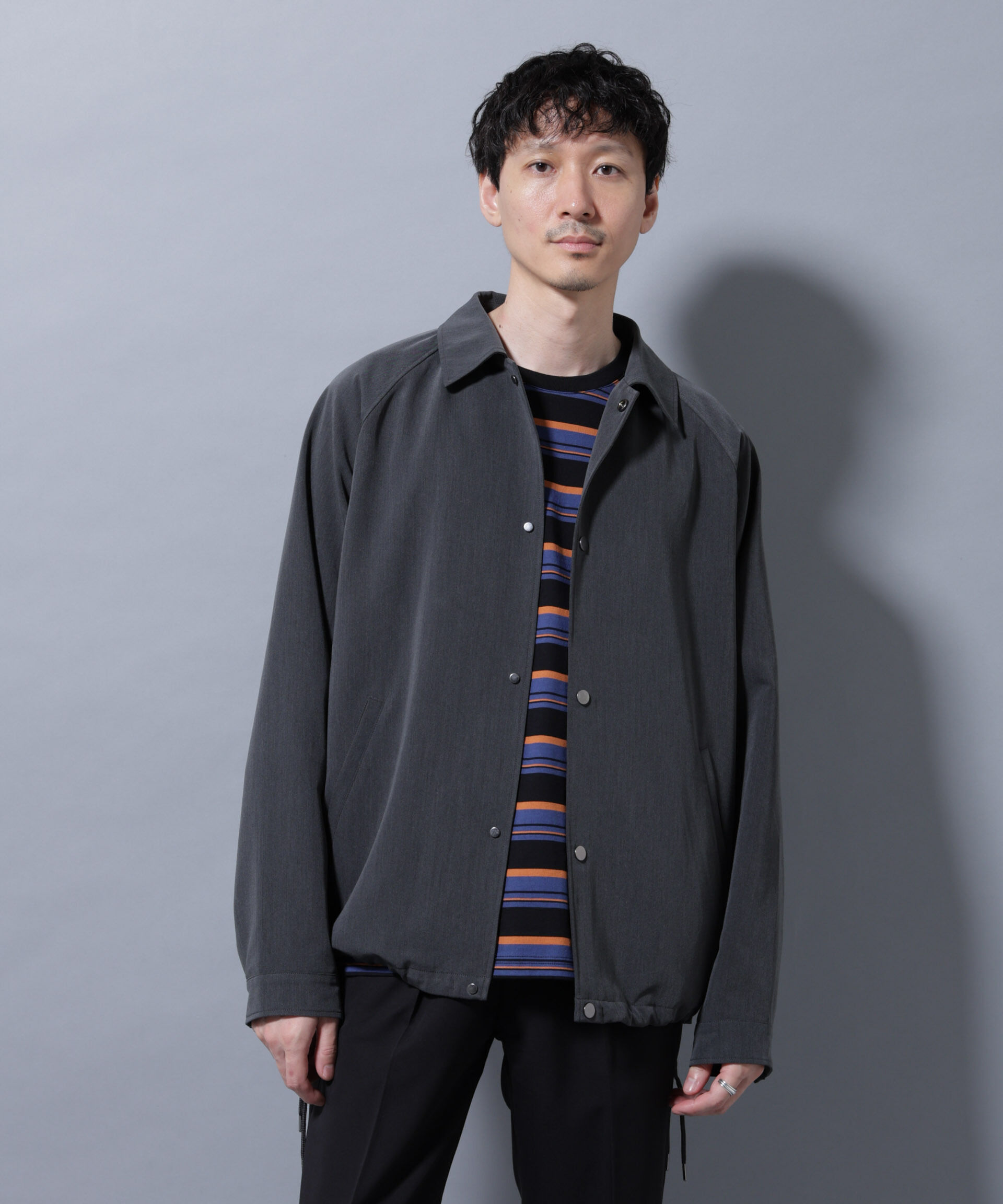 nano･universe「イタリアンドットリラックスコーチジャケット」|ブルゾン・スタジャン|