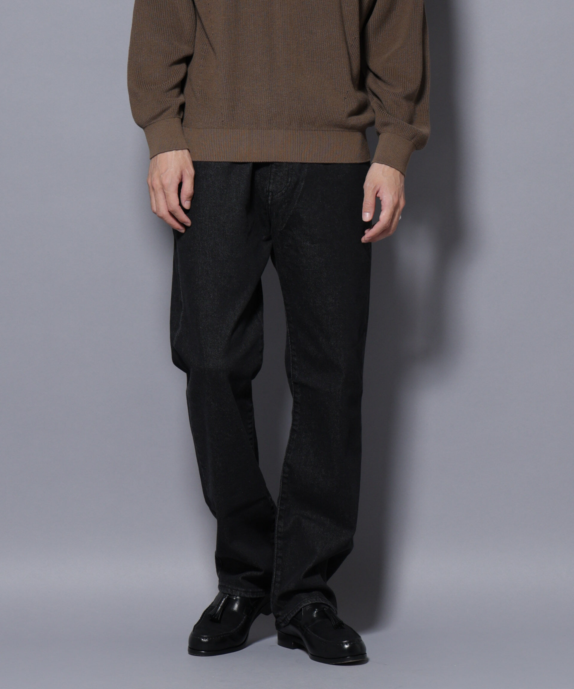 nano･universe「「MC」&rdquo;TIMELESS WARDROBE&rdquo; レギュラーフィットデニム 251」|チノ|ブラック