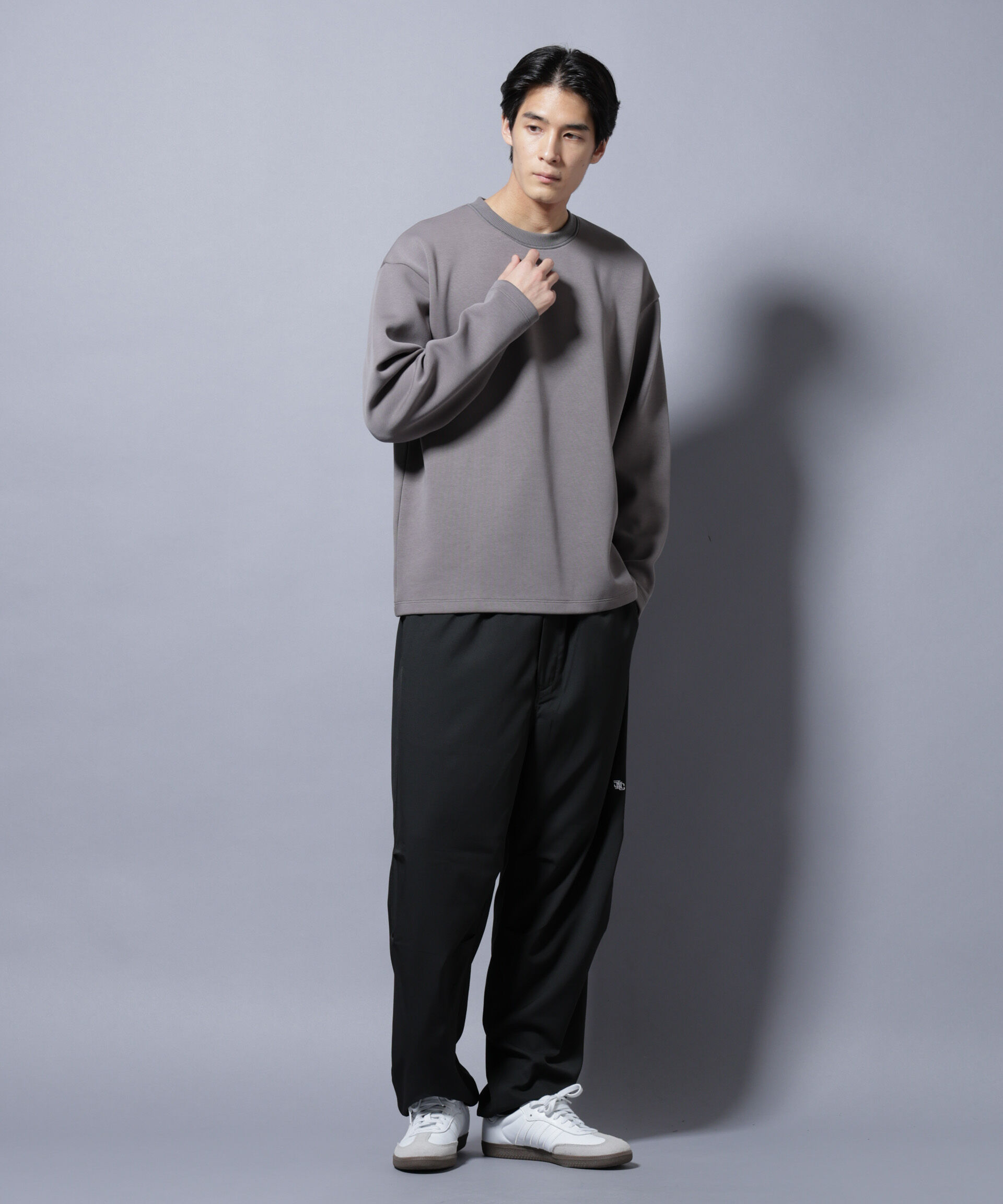 nano･universe「「NJ/CLUB」ワンポイントロゴトラックパンツ」|チノ|