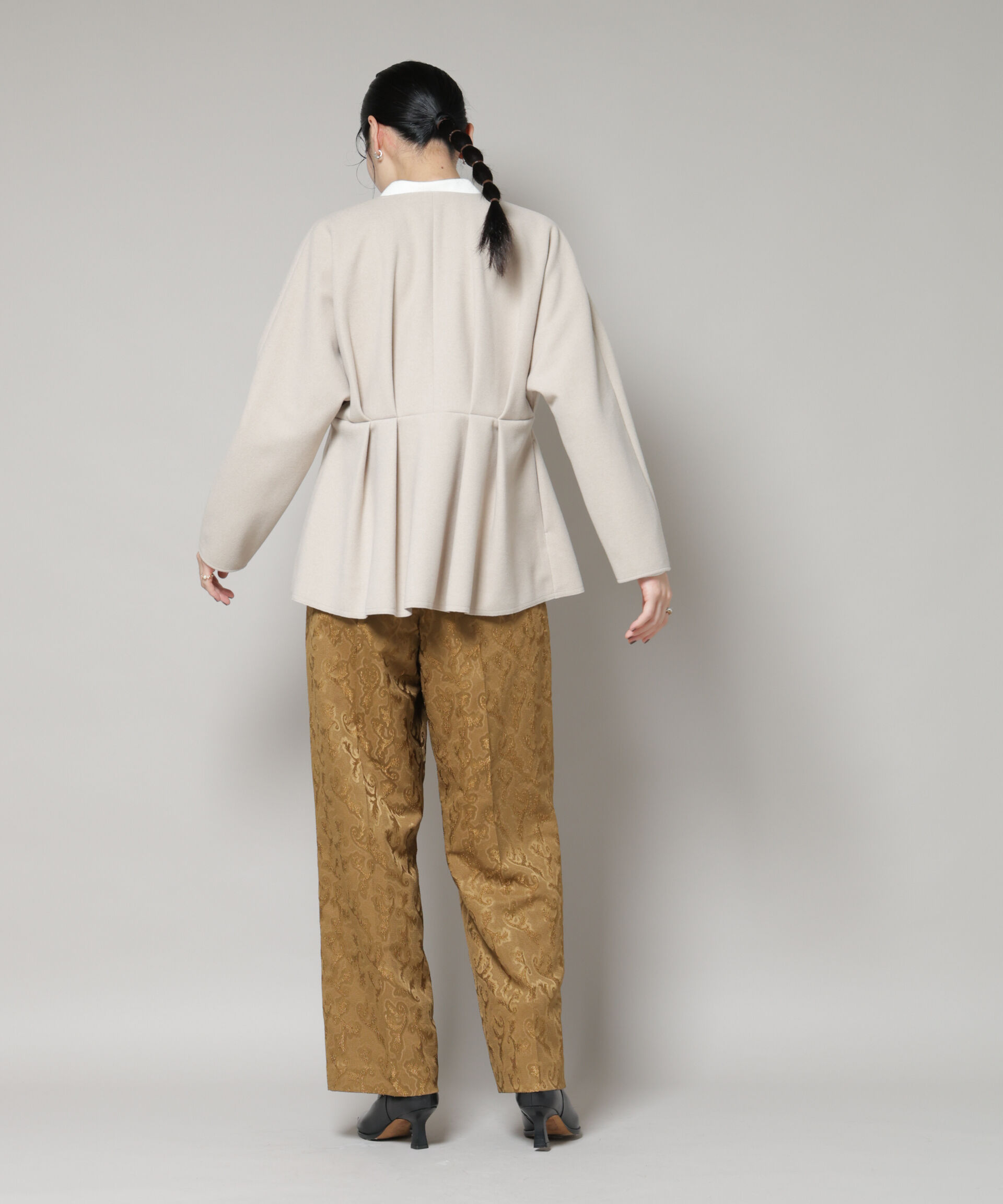 nano･universe「ニードルジャージーペプラムブルゾン」|ブルゾン・スタジャン|