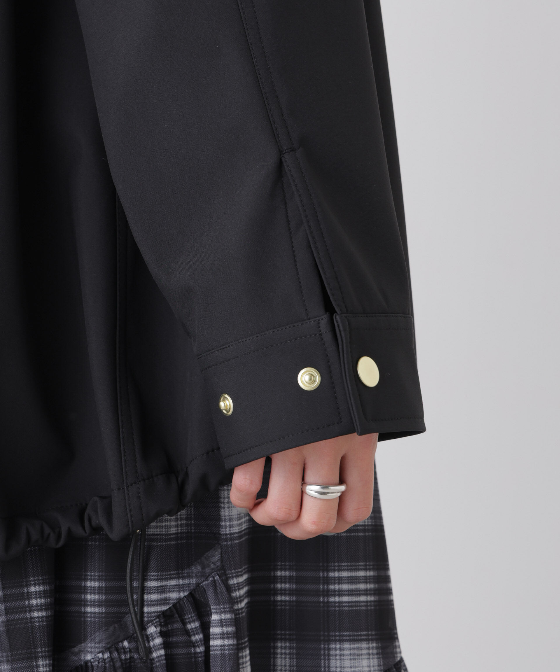 nano･universe「撥水＆花粉ガード フードブルゾン」|ブルゾン・スタジャン|