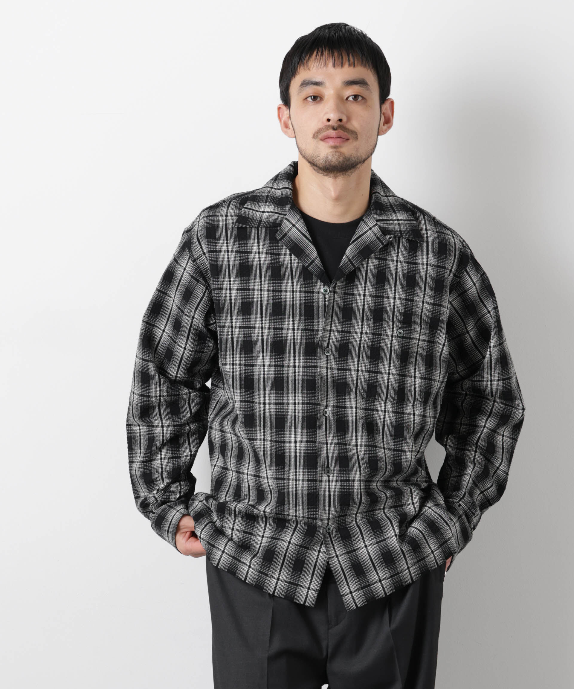 nano･universe「マイクロシアサッカーチェックシャツ」|シャツ・ブラウス|