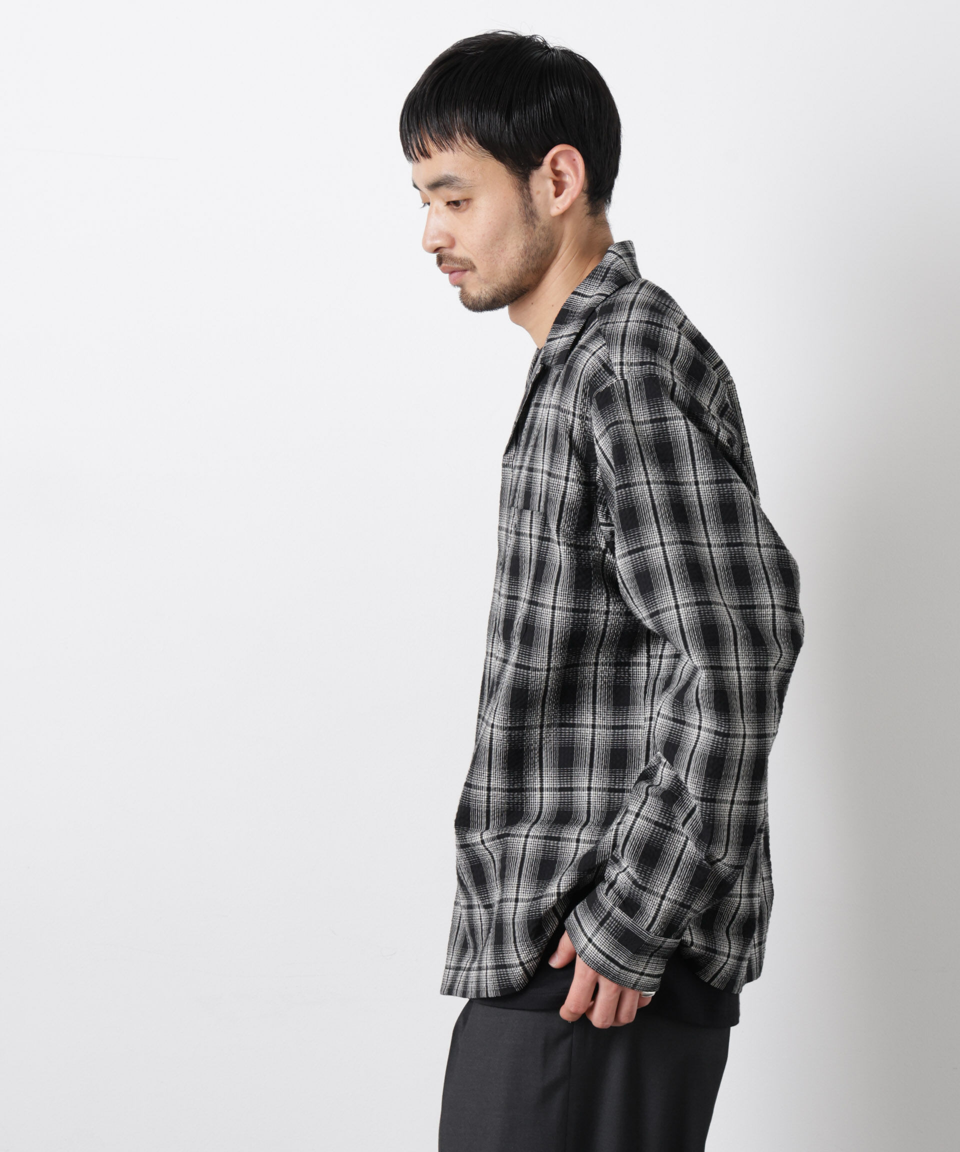 nano･universe「マイクロシアサッカーチェックシャツ」|シャツ・ブラウス|