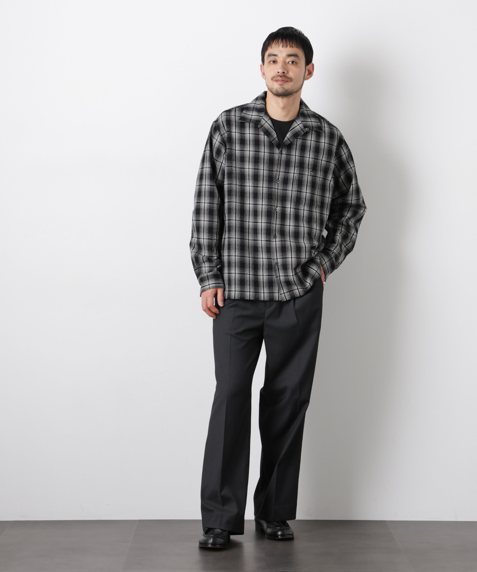 nano･universe「マイクロシアサッカーチェックシャツ」|シャツ・ブラウス|