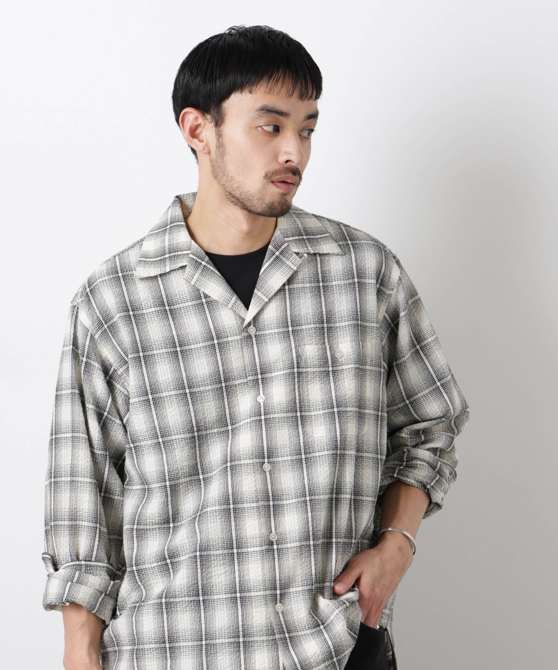 nano･universe「マイクロシアサッカーチェックシャツ」|シャツ・ブラウス|