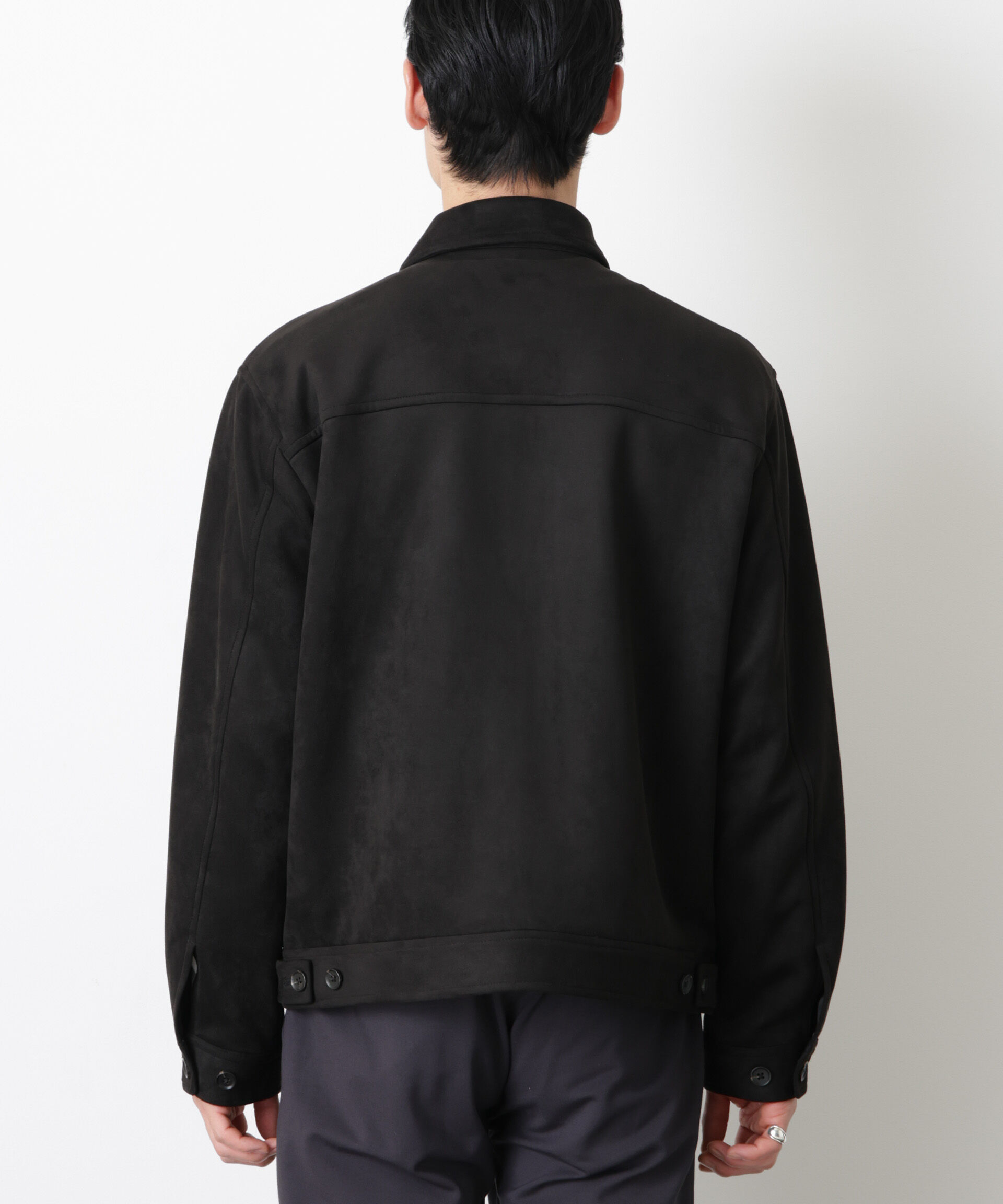 nano･universe「「モダンコンフォート」 フェイクスエードブルゾン」|ブルゾン・スタジャン|