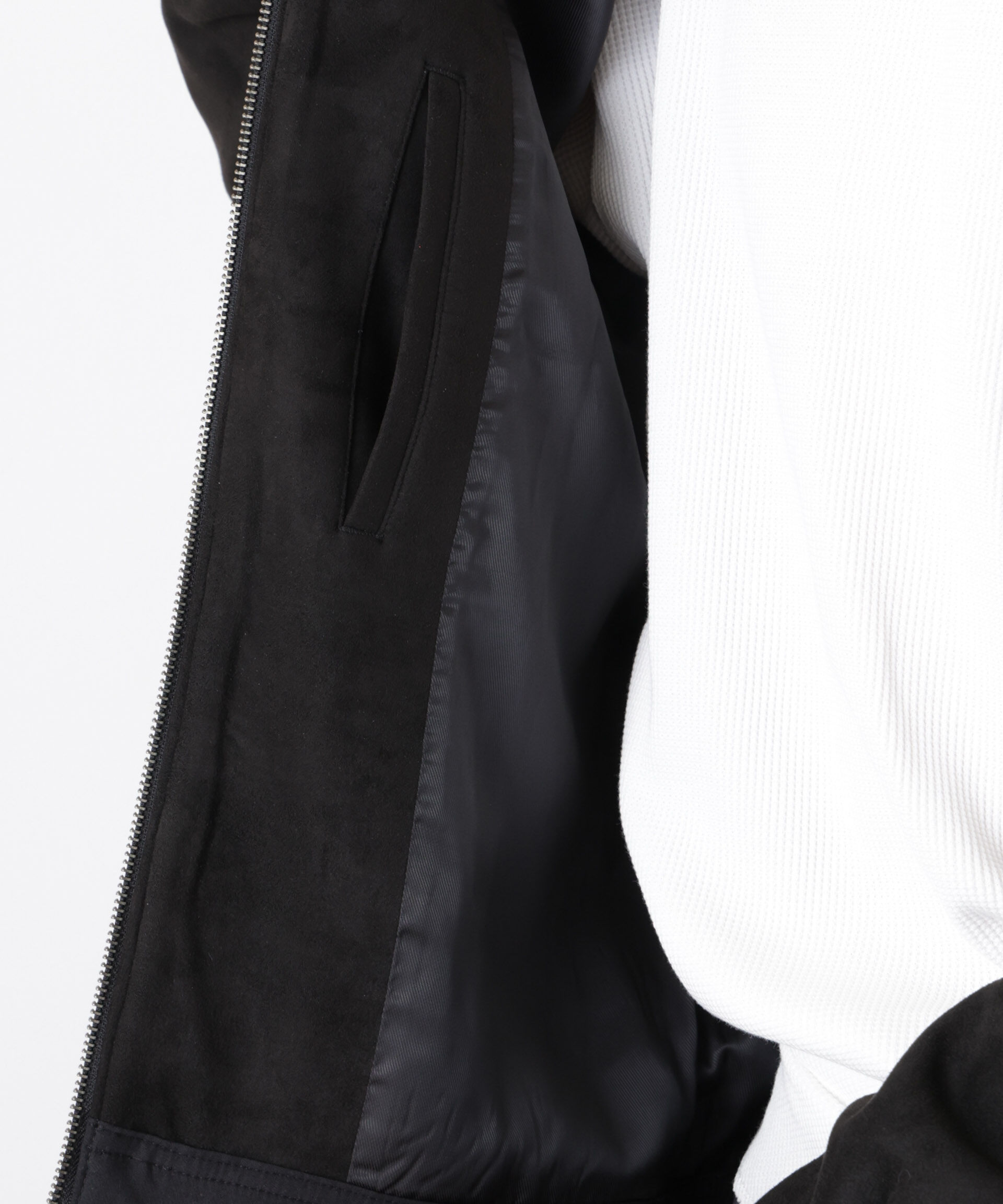 nano･universe「「モダンコンフォート」 フェイクスエードブルゾン」|ブルゾン・スタジャン|