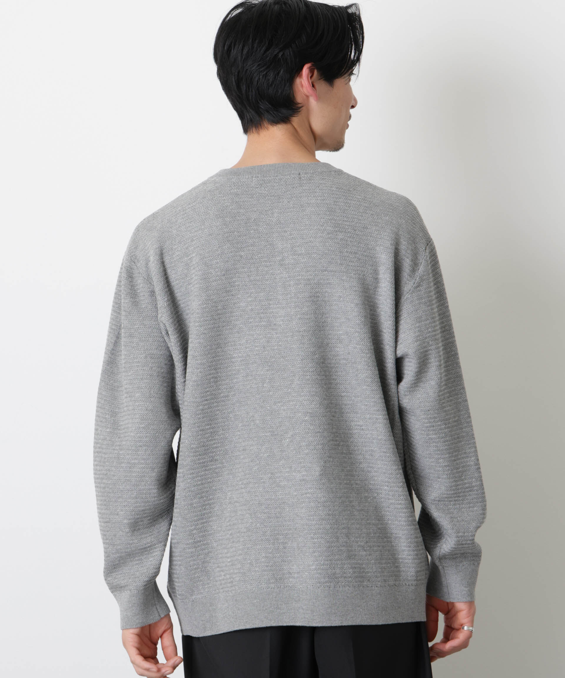 nano･universe「テクスチャーヘンリーネックニット」|ニット・セーター|