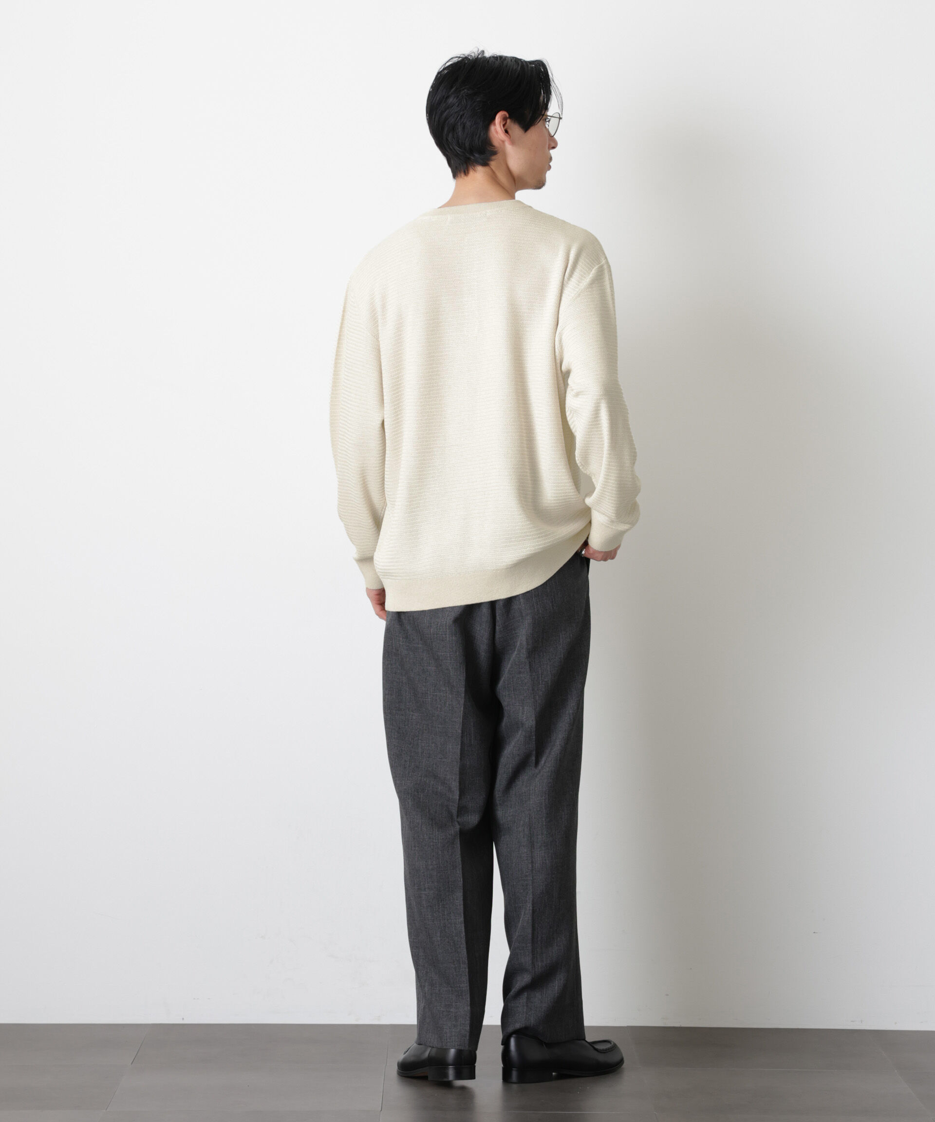 nano･universe「テクスチャーヘンリーネックニット」|ニット・セーター|