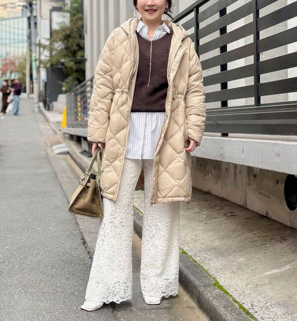 NOLLEY'S「【TAION/タイオン】別注ミドル丈Aラインフードダウン」|ダウン|