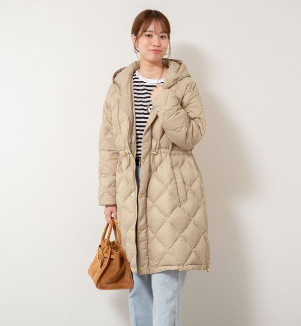 NOLLEY'S「【TAION/タイオン】別注ミドル丈Aラインフードダウン」|ダウン|