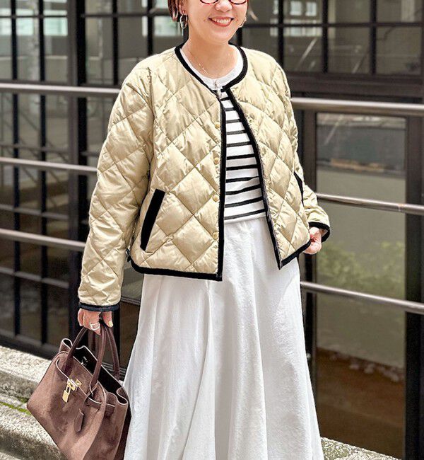 NOLLEY'S「【TAION&times;LIMONTA】別注ベロアパイピングショートダウン」|ダウン|