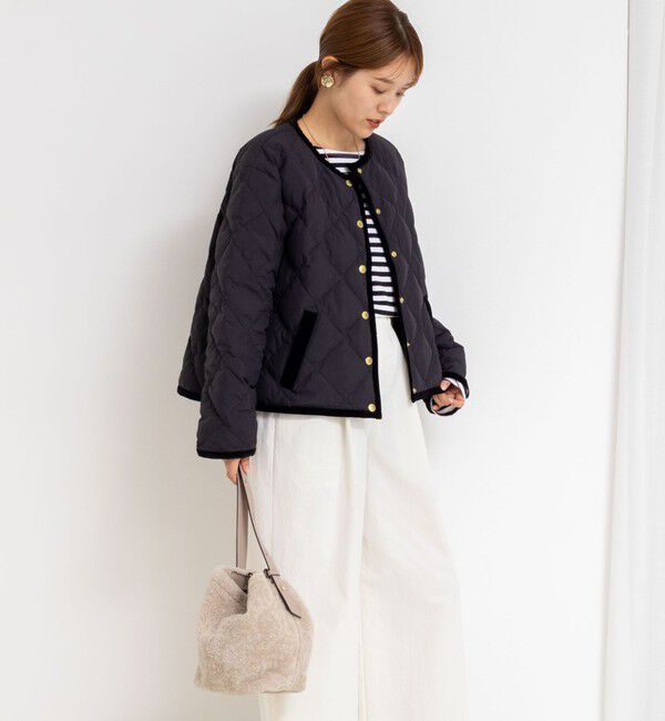 NOLLEY'S「【TAION&times;LIMONTA】別注ベロアパイピングショートダウン」|ダウン|