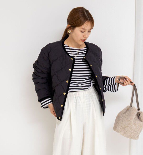 NOLLEY'S「【TAION&times;LIMONTA】別注ベロアパイピングショートダウン」|ダウン|