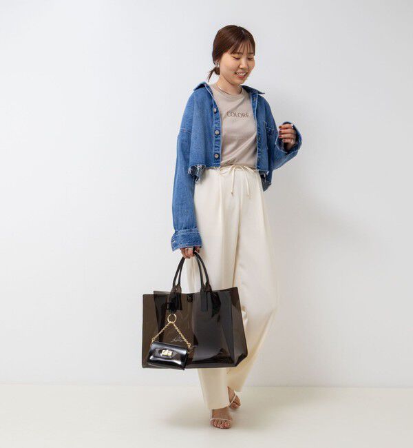 NOLLEY'S sophi「《セットアップ対応》ウォッシャブルダブルクロスサテンイージーワイドパンツ」|その他|