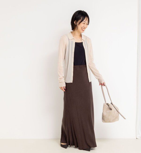 NOLLEY'S「チュール衿付きカットカーディガン」|カーディガン|