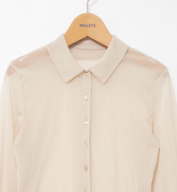 NOLLEY'S「チュール衿付きカットカーディガン」|カーディガン|