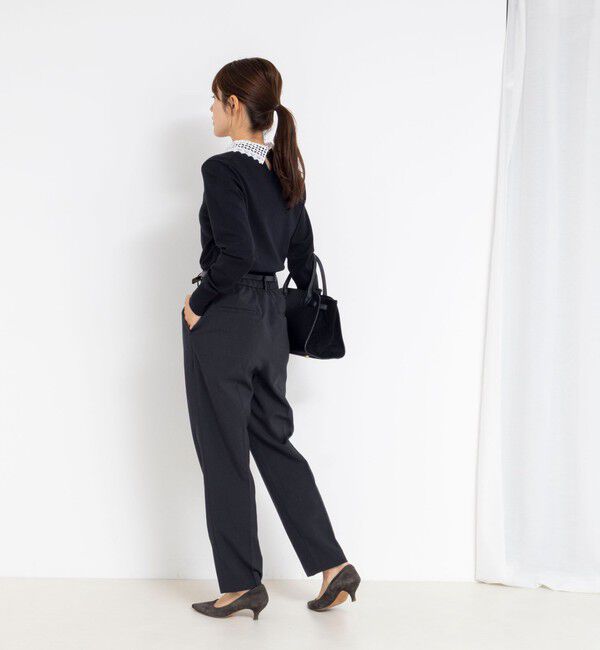 NOLLEY'S「《手洗い可能》襟レース2WAYプルオーバーニット」|ニット・セーター|