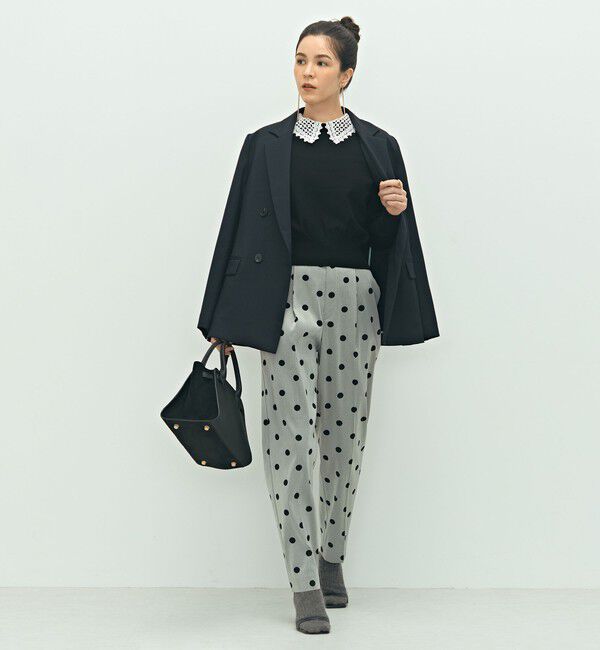 NOLLEY'S「《手洗い可能》襟レース2WAYプルオーバーニット」|ニット・セーター|