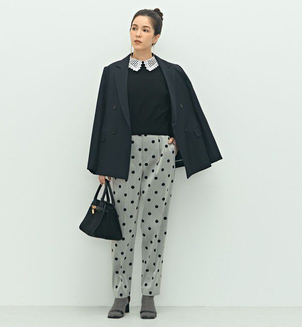 NOLLEY'S「《手洗い可能》襟レース2WAYプルオーバーニット」|ニット・セーター|