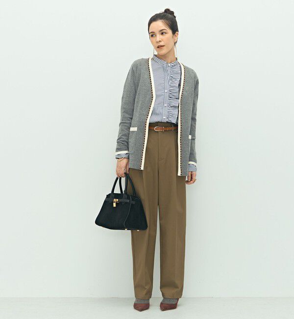 NOLLEY'S「チェーンブレード長めVネックカーディガン」|カーディガン|