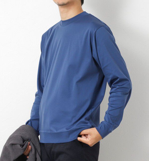 NOLLEY'S goodman「《ビジカジ対応》シルケットスムースドレスL/S Tシャツ 25AW」|Tシャツ・カットソー|ブルー