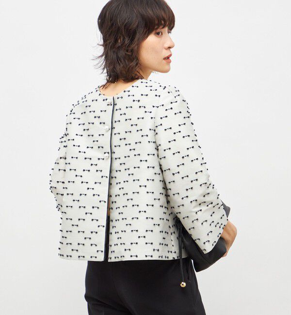 NOLLEY'S「《セットアップ対応》ウォッシャブルリボンジャガード2WAYブラウス」|シャツ・ブラウス|