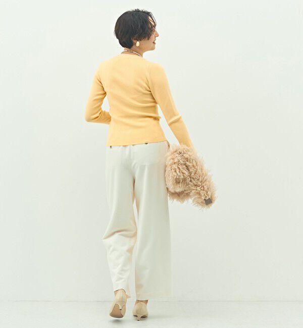 NOLLEY'S sophi「《アンサンブル対応》《手洗い可能》カシミヤ混リブVネックカーディガン」|カーディガン|