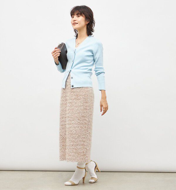 NOLLEY'S sophi「《アンサンブル対応》《手洗い可能》カシミヤ混リブVネックカーディガン」|カーディガン|