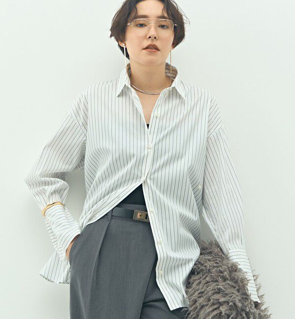 NOLLEY'S sophi「ウォッシャブルマルチWAYビッグシャツ」|シャツ・ブラウス|ホワイト系2