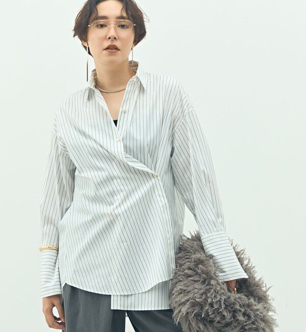NOLLEY'S sophi「ウォッシャブルマルチWAYビッグシャツ」|シャツ・ブラウス|