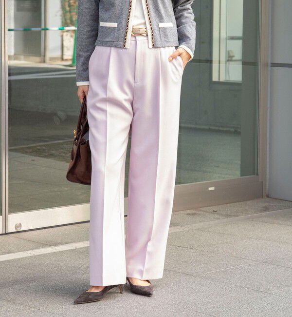 NOLLEY'S「ウォッシャブルウール調愛されセミワイドパンツ」|その他|