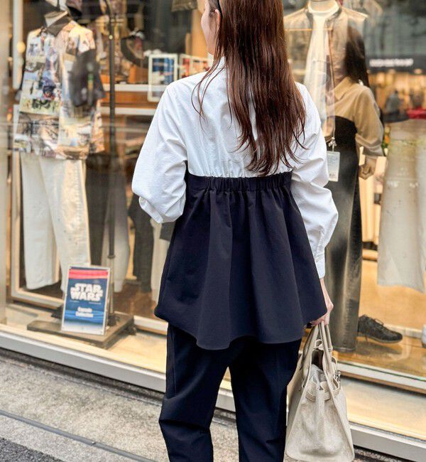 NOLLEY'S「《セットアップ対応》ウォッシャブルビスチェ風切替シャツ」|シャツ・ブラウス|