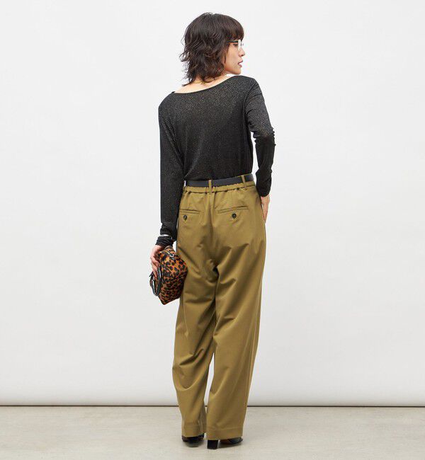 NOLLEY'S sophi「ウォッシャブルピーチツイルラップワイドパンツ」|その他|