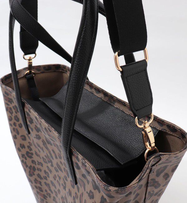 NOLLEY'S「レオパード柄縦長トートバッグ」|ショルダー・メッセンジャー|