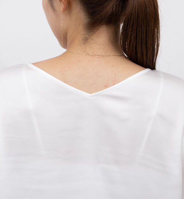 NOLLEY'S「◇【WEB限定】ウォッシャブルリラックスサテン長袖Ｔブラウス」|シャツ・ブラウス|