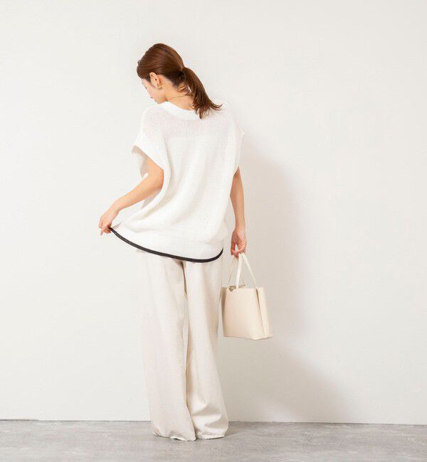 Rie Miller「【RM denim】リネン混ラップワイドパンツ」|その他|