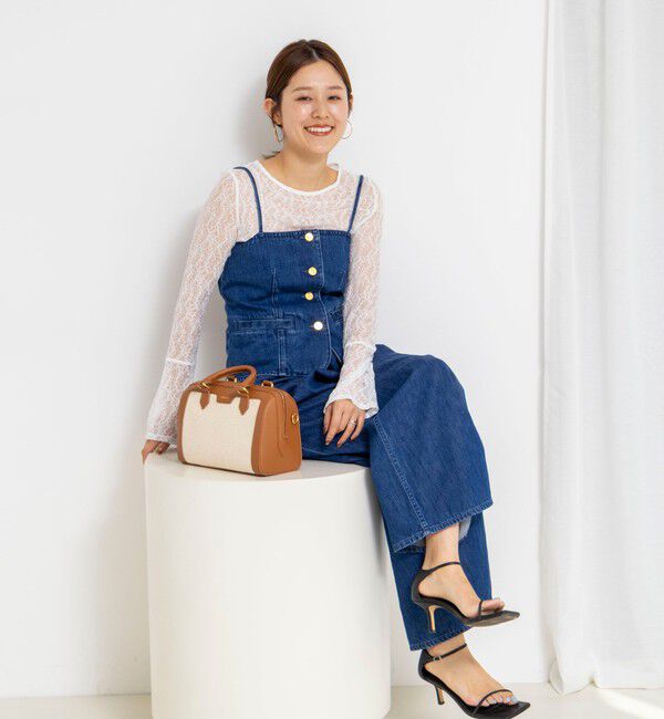 Rie Miller「【RM denim】リネン混ラップワイドパンツ」|その他|
