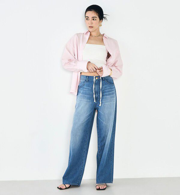 Rie Miller「【RM denim】リネン混ひも付きリラックスパンツ」|その他|