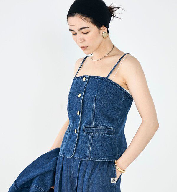 Rie Miller「【RM denim】2WAYデニムビスチェ」|キャミソール|