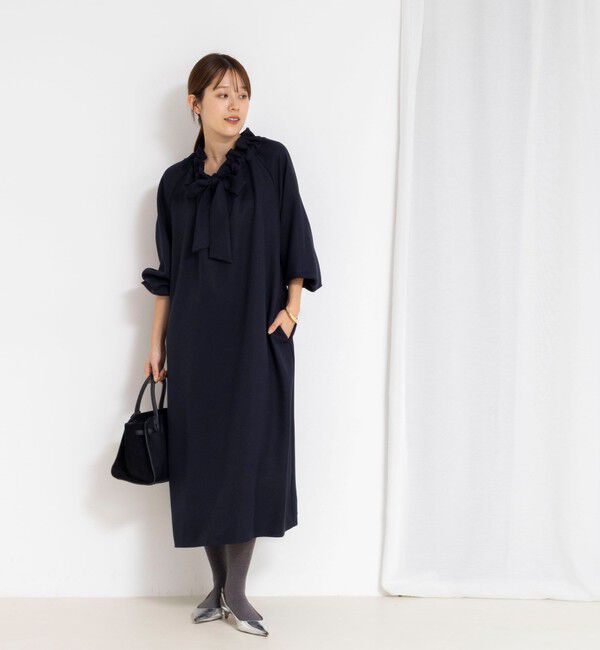 NOLLEY'S「ウォッシャブル2WAYリボンギャザーワンピース」|ワンピース|