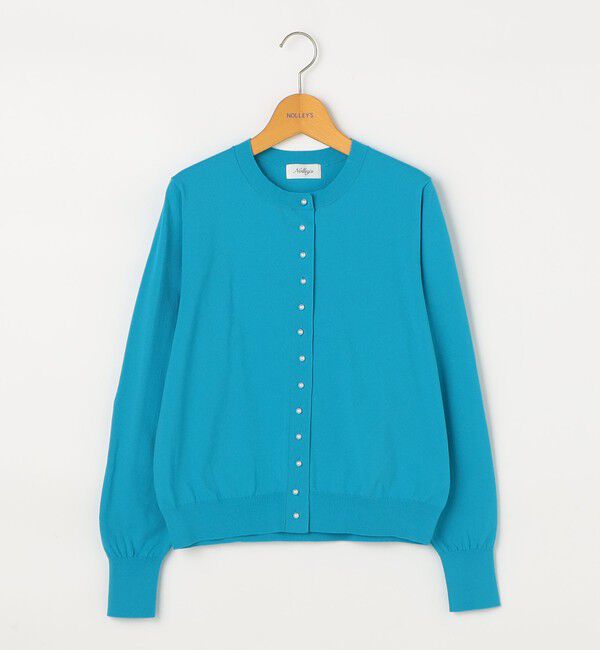 NOLLEY'S「《手洗い可能》コットンテックスクルーネックカーディガン」|カーディガン|