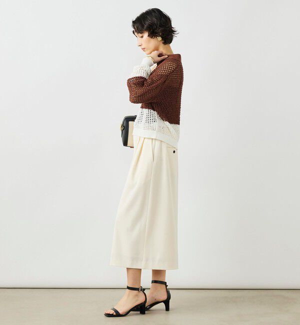 NOLLEY'S「《手洗い可能》テープメッシュ編ポロプルオーバー」|ニット・セーター|