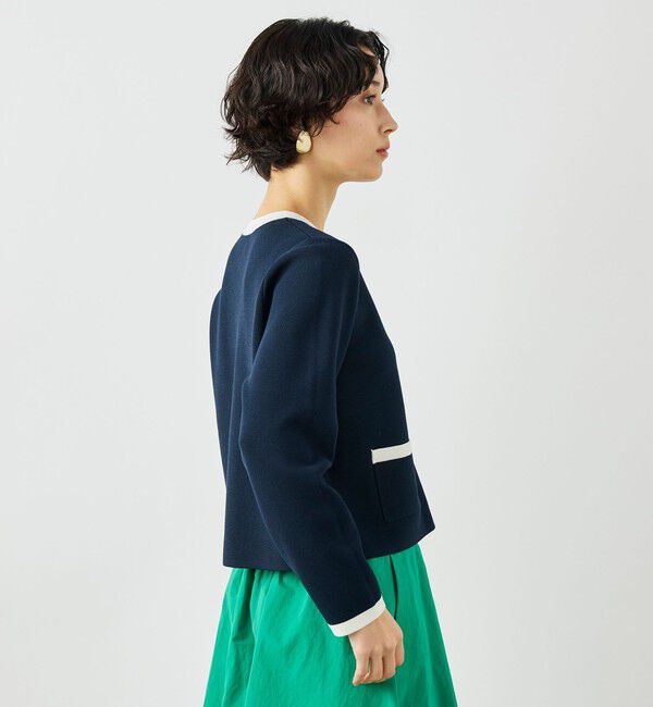 NOLLEY'S「《手洗い可能》ビオグレースミラノリブジャケット」|カーディガン|