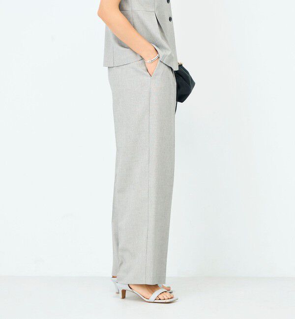 NOLLEY'S sophi「《セットアップ対応》ウォッシャブルドライシャークタックワイドパンツ」|その他|